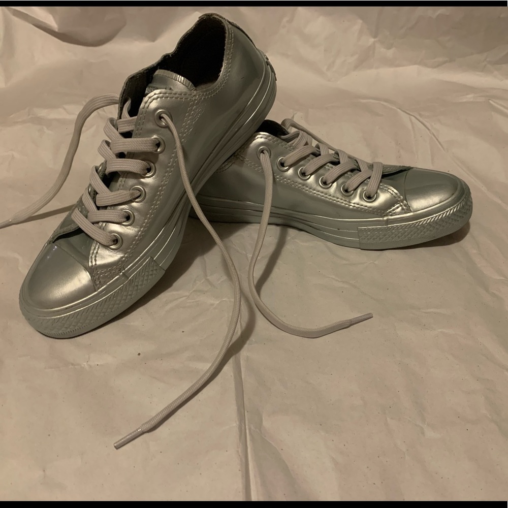 Converse Chuck Taylor Metallic Rubber Ox Silver